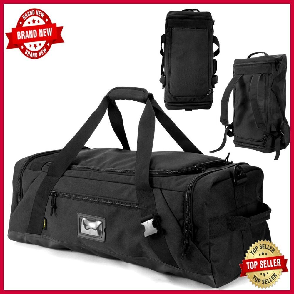 Large 65L Waterproof Duffle Bag with Backpack Straps Travel Gym Sports